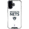 NBA Brooklyn Nets Standard - White iPhone 16 Clear Case