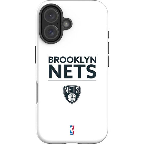 NBA Brooklyn Nets Standard - White iPhone 16 Impact Case