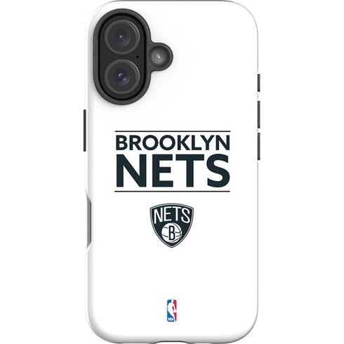 NBA Brooklyn Nets Standard - White iPhone 16 Plus Impact Case