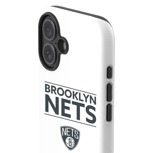 NBA Brooklyn Nets Standard - White iPhone 16 Plus Impact Case