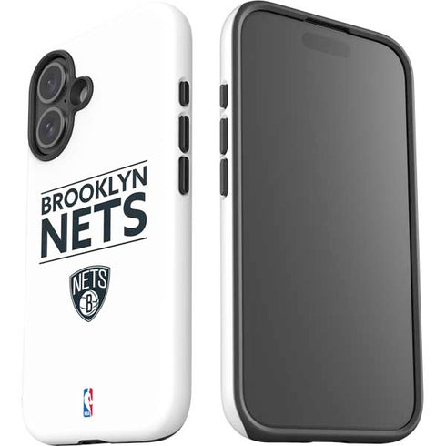 NBA Brooklyn Nets Standard - White iPhone 16 Plus Impact Case