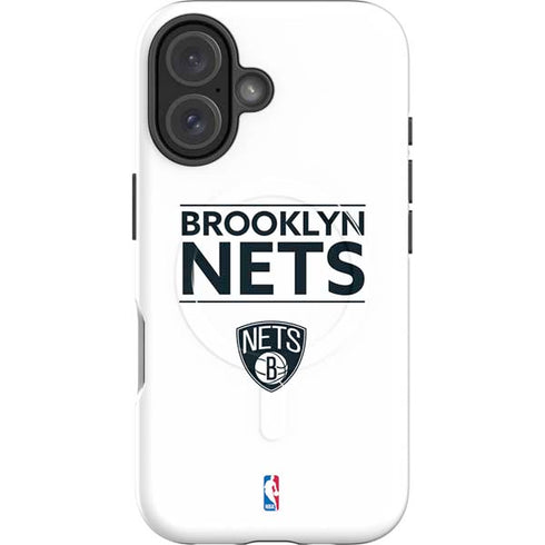 NBA Brooklyn Nets Standard - White iPhone 16 Plus Magsafe Impact Case