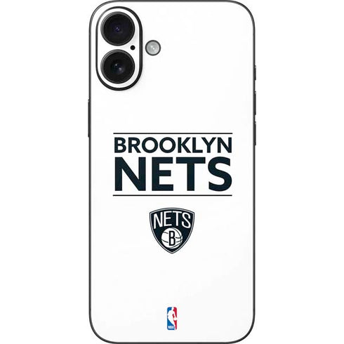 NBA Brooklyn Nets Standard - White iPhone 16 Plus Skin