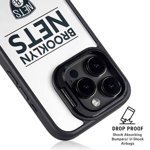 NBA Brooklyn Nets Standard - White iPhone 16 Pro Kickstand Case