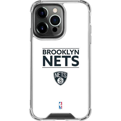 NBA Brooklyn Nets Standard - White iPhone 16 Pro Max Clear Case