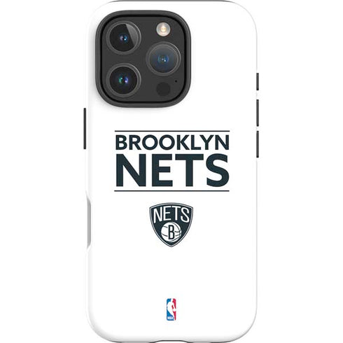 NBA Brooklyn Nets Standard - White iPhone 16 Pro Max Impact Case