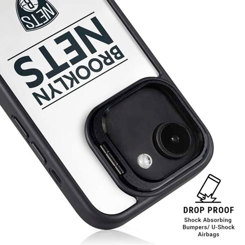 NBA Brooklyn Nets Standard - White iPhone 16e Kickstand Case