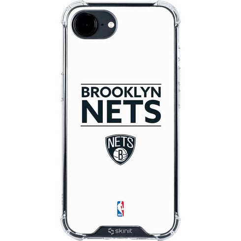NBA Brooklyn Nets Standard - White iPhone 16e Clear Case
