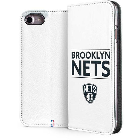 NBA Brooklyn Nets Standard - White iPhone 7 Folio Case