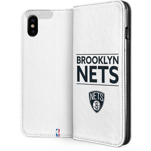 NBA Brooklyn Nets Standard - White iPhone 8 Folio Case
