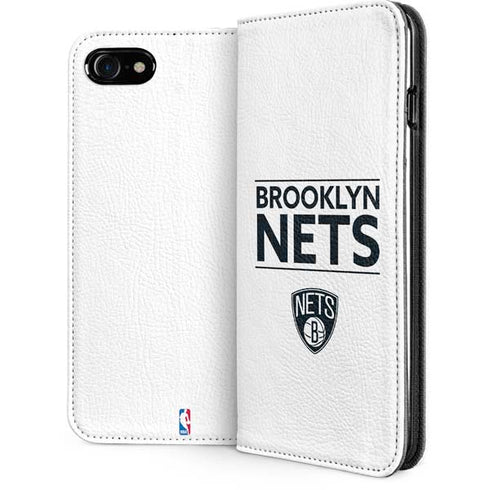 NBA Brooklyn Nets Standard - White iPhone SE (2nd & 3rd Gen) Folio Case