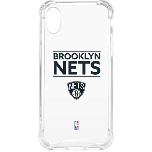 NBA Brooklyn Nets Standard - White iPhone XS Clear Case
