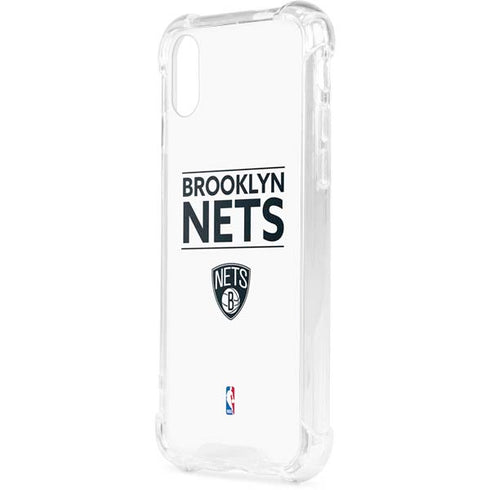 NBA Brooklyn Nets Standard - White iPhone XS Clear Case