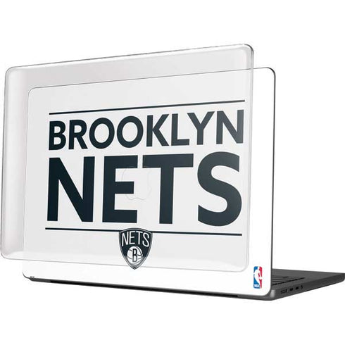 NBA Brooklyn Nets Standard - White MacBook Pro 14in (2021-24) Case plus Skin