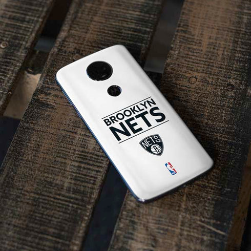 NBA Brooklyn Nets Standard - White Moto E5 Plus Skin