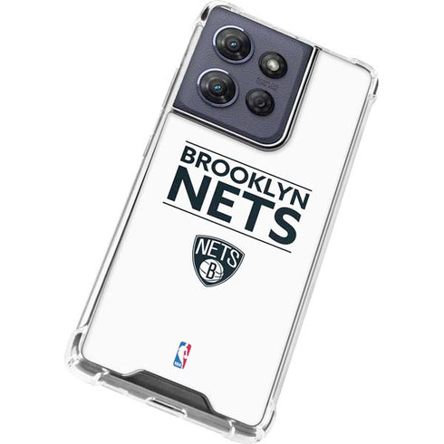 NBA Brooklyn Nets Standard - White Moto G 5G (2025) Clear Case