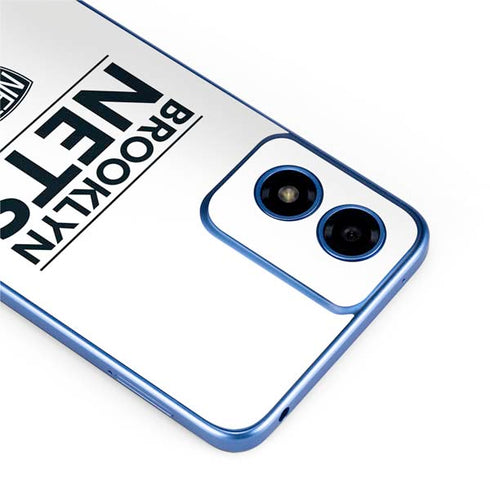 NBA Brooklyn Nets Standard - White Moto G Play 4G (2024) Skin