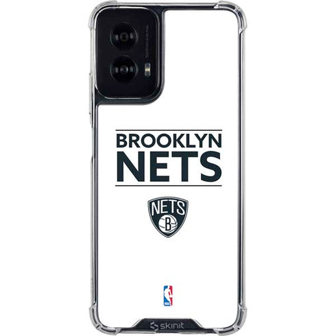 NBA Brooklyn Nets Standard - White Moto G Power 5G (2024) Clear Case