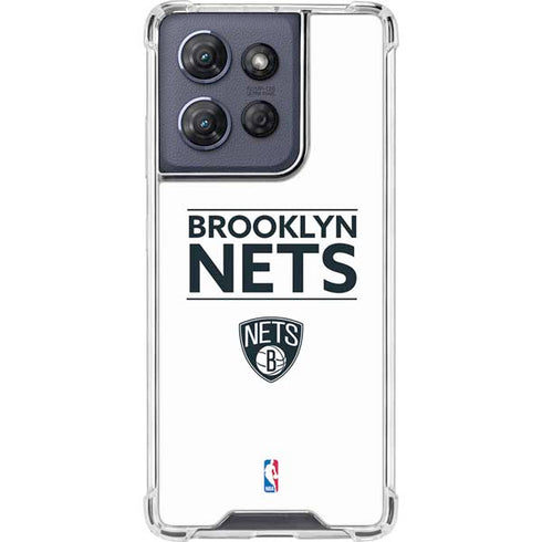 NBA Brooklyn Nets Standard - White Moto G Stylus 5G (2025) Clear Case