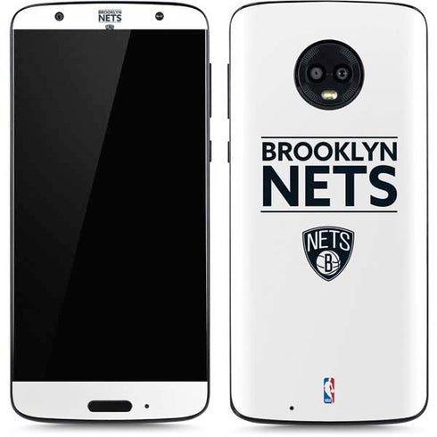 NBA Brooklyn Nets Standard - White Moto G6 Skin