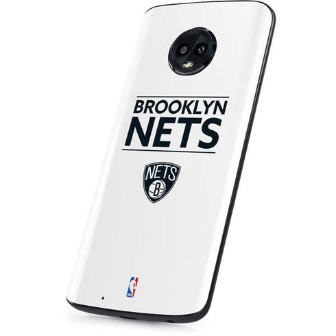 NBA Brooklyn Nets Standard - White Moto G6 Skin