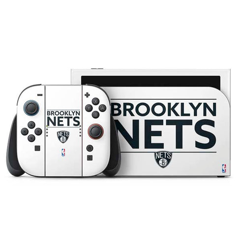 NBA Brooklyn Nets Standard - White Nintendo Switch 2 (2025) with Joy-Con Skin