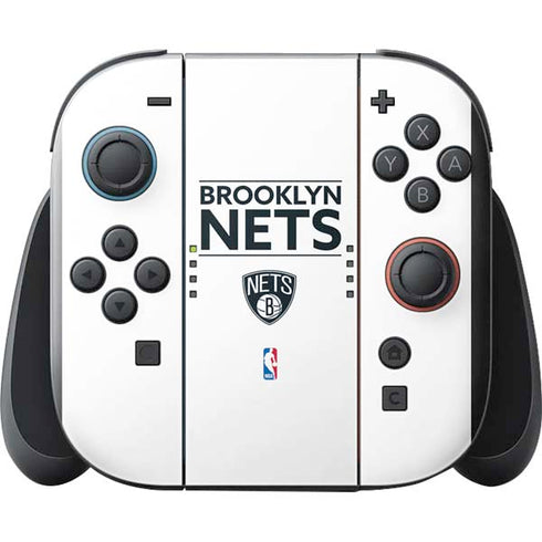 NBA Brooklyn Nets Standard - White Nintendo Switch 2 (2025) with Joy-Con Skin