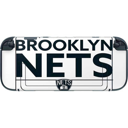 NBA Brooklyn Nets Standard - White Nintendo Switch 2 (2025) with Joy-Con Skin