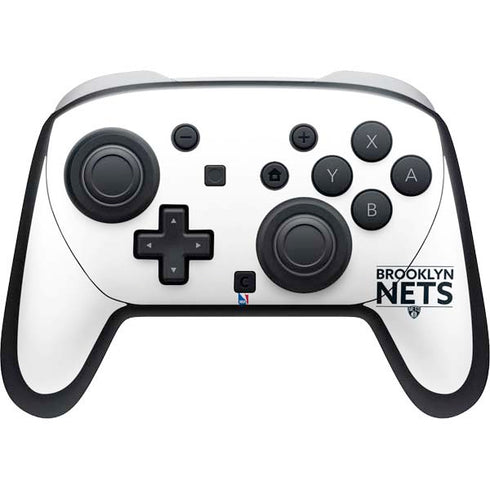 NBA Brooklyn Nets Standard - White Nintendo Switch 2 (2025) Pro Controller Skin