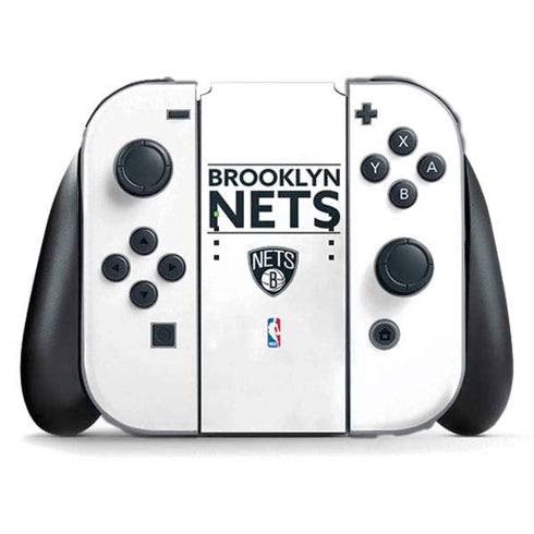 NBA Brooklyn Nets Standard - White Nintendo Switch (2017-2021) Joy-Con Controller Skin