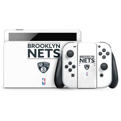 NBA Brooklyn Nets Standard - White Nintendo Skins