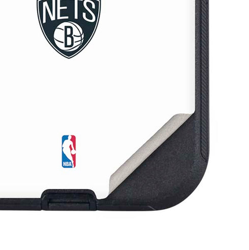 NBA Brooklyn Nets Standard - White Otterbox Defender iPhone Skin