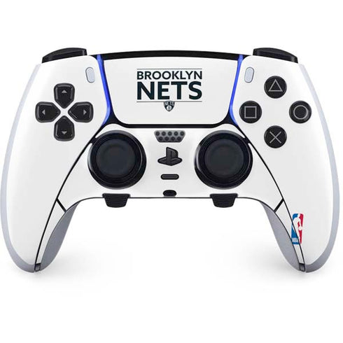 NBA Brooklyn Nets Standard - White PS5 DualSense Edge Pro Controller Skin