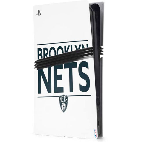 NBA Brooklyn Nets Standard - White PS5 Pro Console Skin
