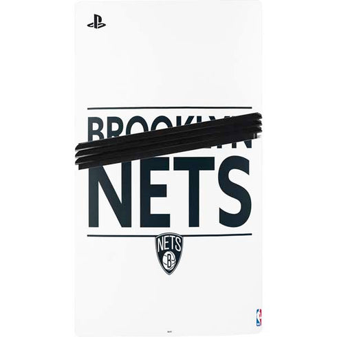 NBA Brooklyn Nets Standard - White PS5 Pro Disk Console Skin