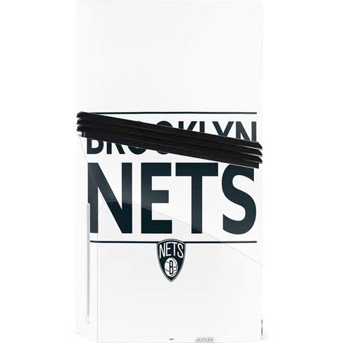NBA Brooklyn Nets Standard - White PS5 Pro Disk Console Skin