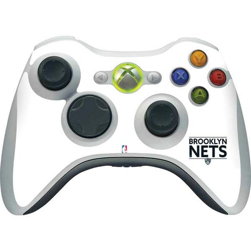 NBA Brooklyn Nets Standard - White Xbox 360 Wireless Controller Skin