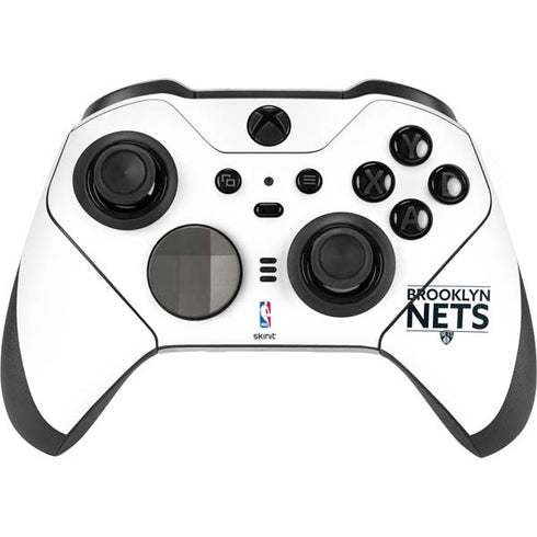 NBA Brooklyn Nets Standard - White Xbox Elite Wireless Controller Series 2 Skin
