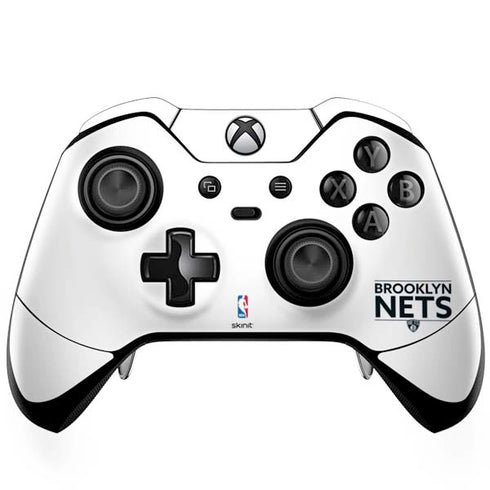 NBA Brooklyn Nets Standard - White Xbox One Elite Controller Skin