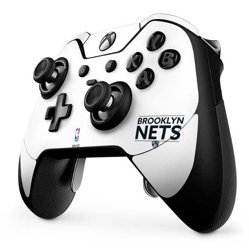 NBA Brooklyn Nets Standard - White Xbox One Elite Controller Skin