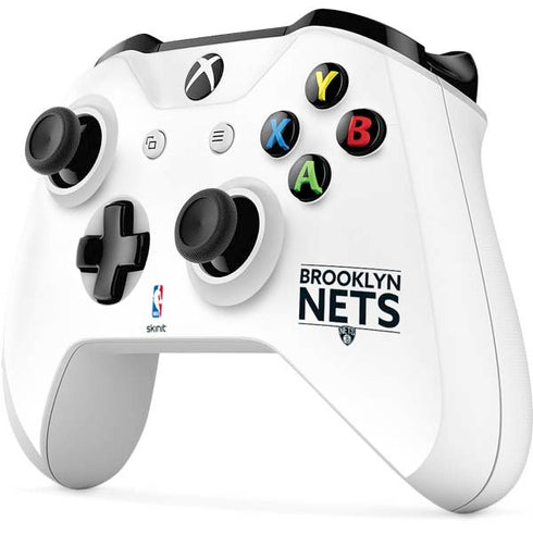 NBA Brooklyn Nets Standard - White Xbox One S All-Digital Edition Bundle Skin