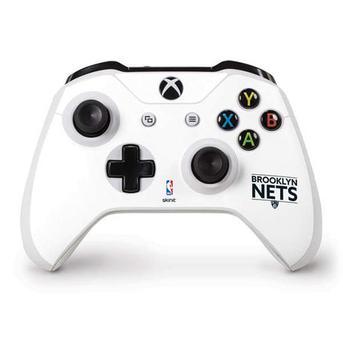 NBA Brooklyn Nets Standard - White Xbox One S Controller Skin