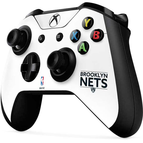 NBA Brooklyn Nets Standard - White Xbox One X Controller Skin