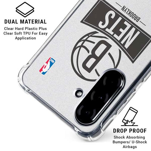 NBA Brooklyn Nets Static Galaxy A36 5G Clear Case