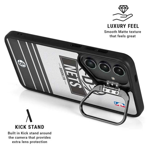 NBA Brooklyn Nets Static Galaxy S25 Plus Kickstand Case