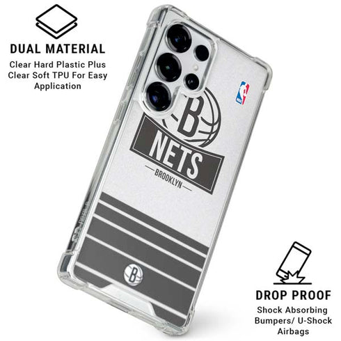 NBA Brooklyn Nets Static Galaxy S25 Ultra Clear Case