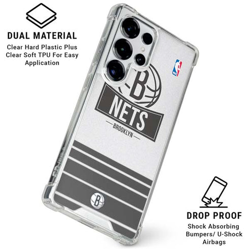 NBA Brooklyn Nets Static Galaxy S26 Ultra Clear Case