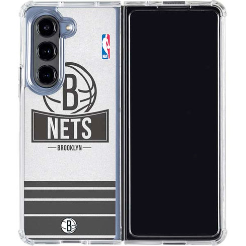 NBA Brooklyn Nets Static Galaxy Z Fold5 5G Clear Case