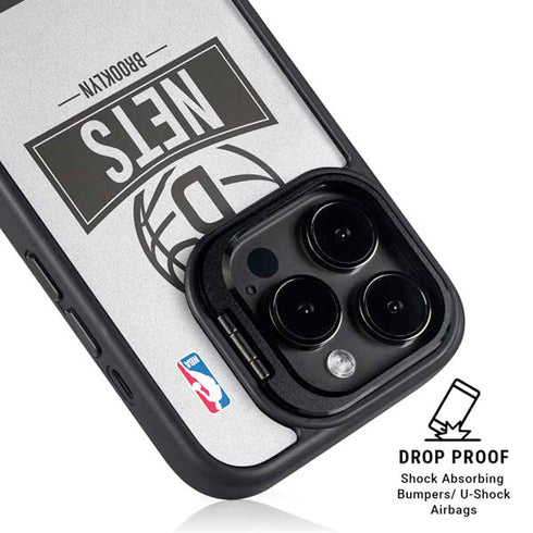 NBA Brooklyn Nets Static iPhone 13 Pro Kickstand Case