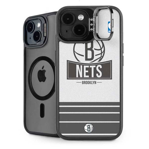 NBA Brooklyn Nets Static iPhone 15 Plus Kickstand Case